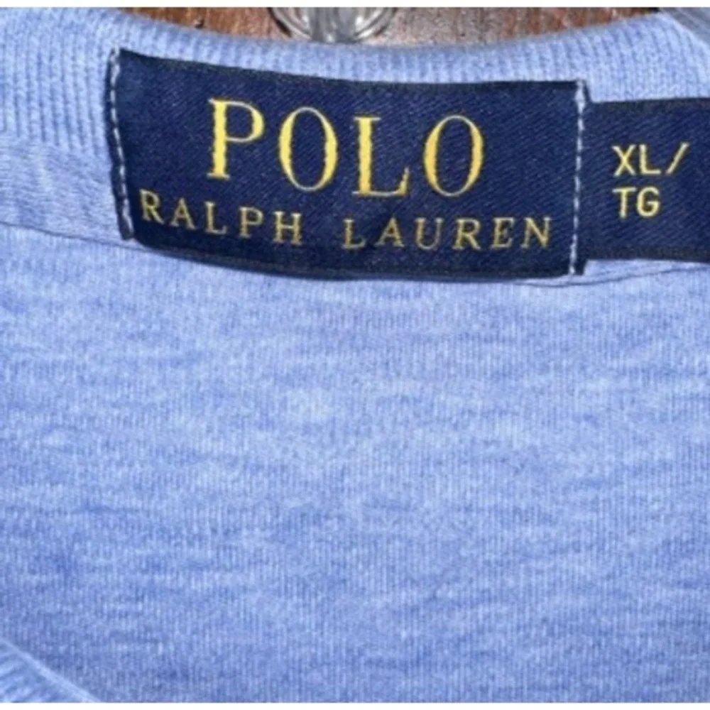 Polo Ralph Lauren Short Sleeve Polo Shirt Men's XL Heathered Blue - Read!‎